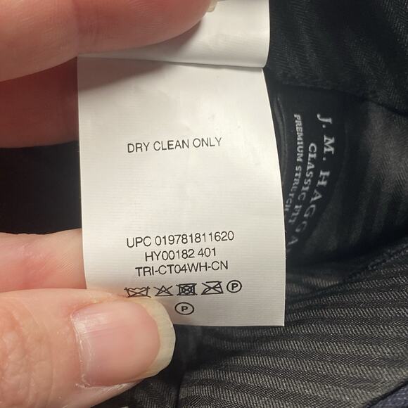 J.M. Haggar Mens 40x30 Classic Fit Premium Stretch Navy Suit Pant NEW $100 - Picture 5 of 5